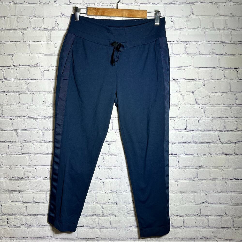 Athleta Metro Downtown Navy Blue Pull On Ankle Pants Women's Small Athletic